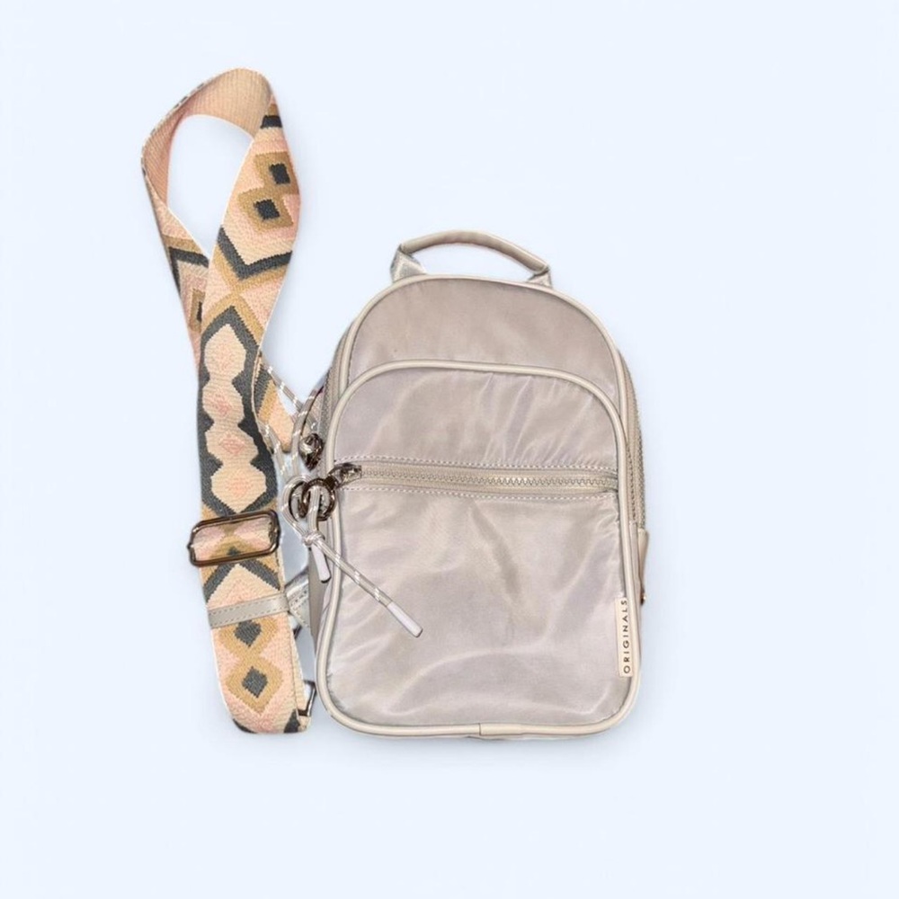Anthropologie Urban Originals Convertible Sling Backpack Grey EUC